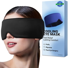 Cooling Eye Mask for Puffy Eyes and Swelling, Reusable Cold Compress Gel Eye Pack for Under Eyes, Temples, Headache Relief, Tired Eyes, Sinus Pressure and Morning Depuffing