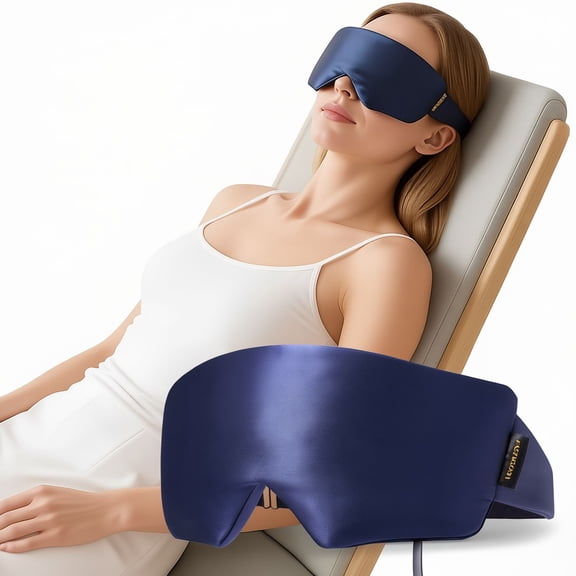 FACEMOON USB Silk Heated Eye Mask for Dry Eyes: Warm Compress for Blepharitis, Stye, MGD