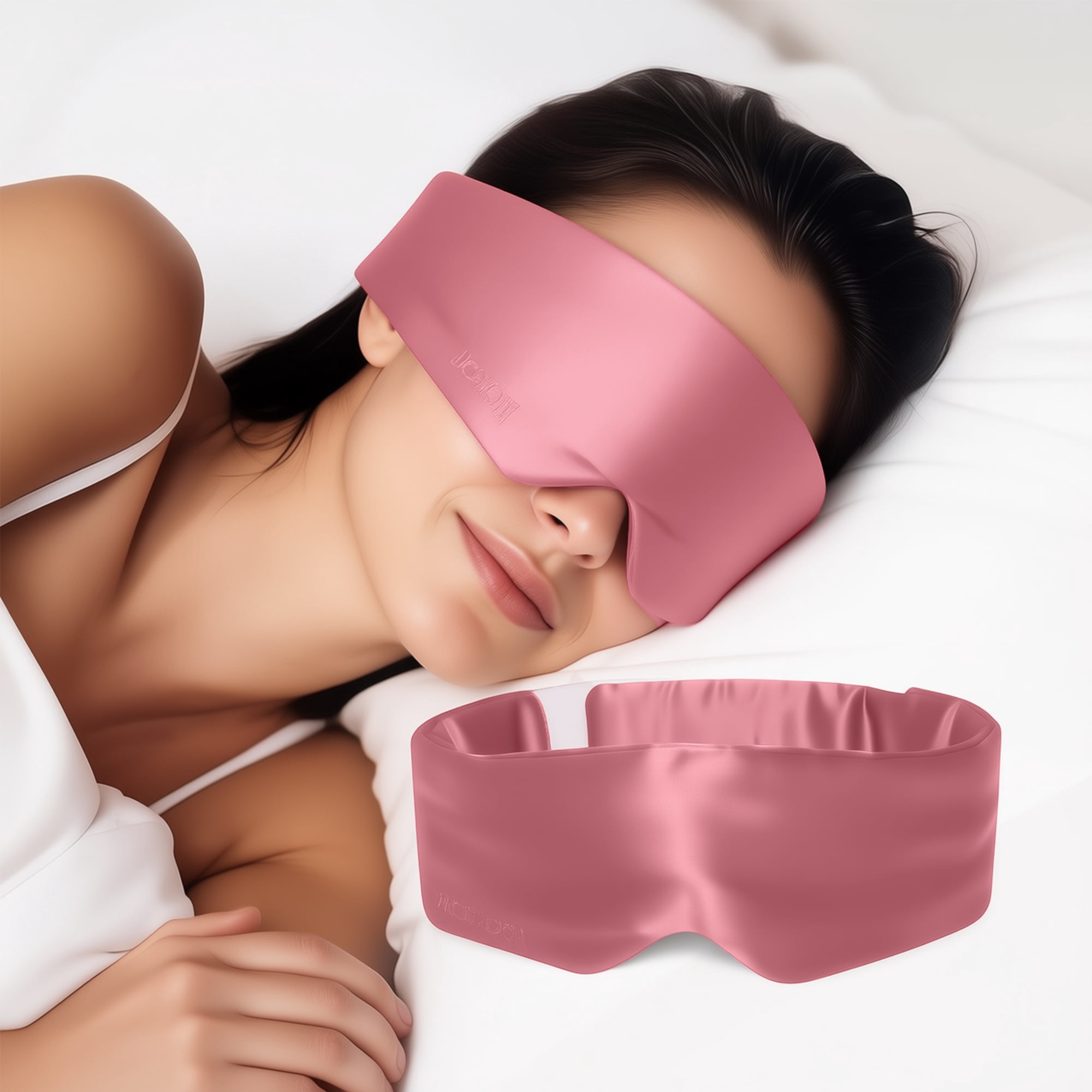 FACEMOON Mulberry Silk Sleep Mask, Adjustable , Blackout for Sleep, Travel, Yoga