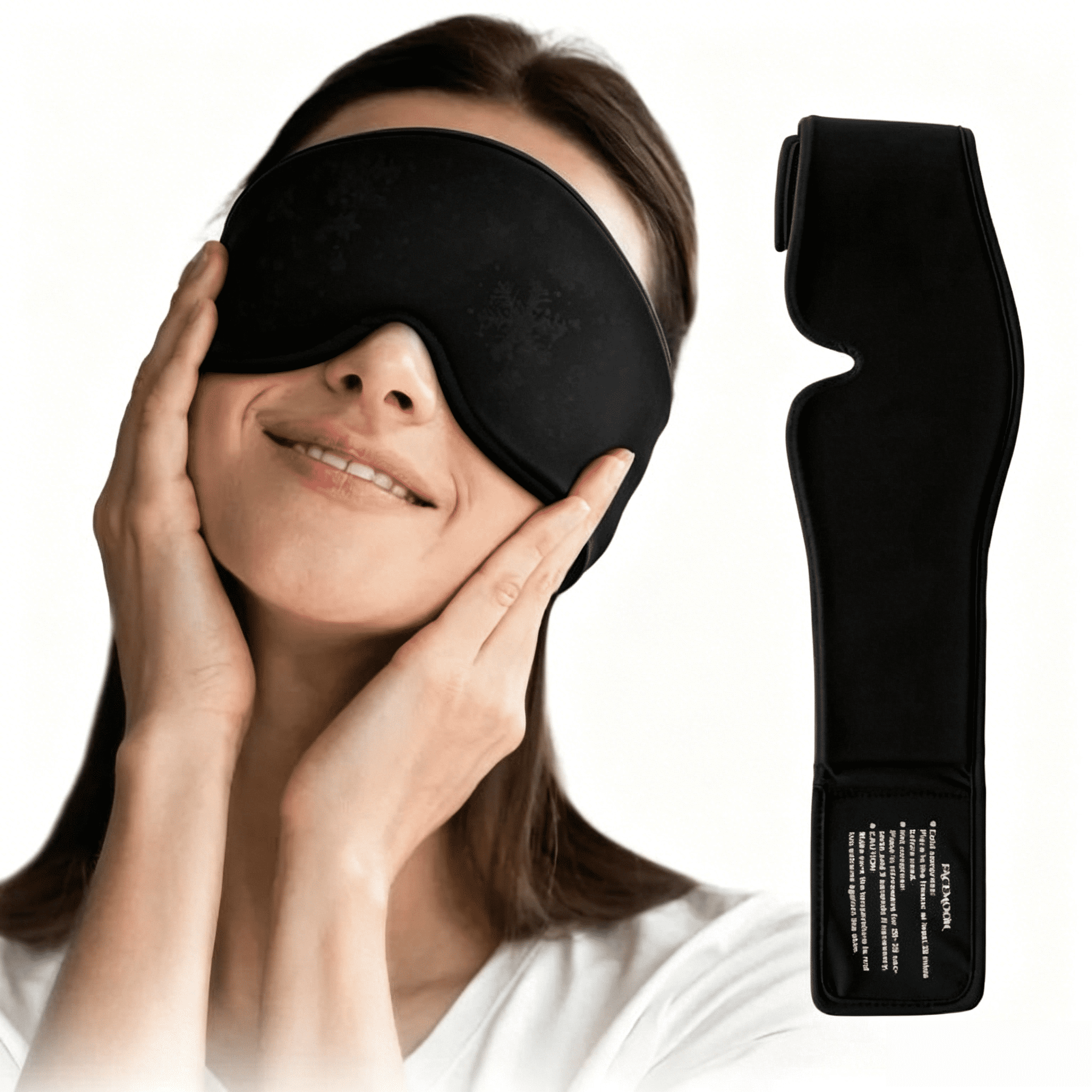 FACEMOON Reusable Cooling Gel Eye Mask, Cold Compress for Puffy Eyes & Dark Circles, Soothing Eye Mask for Relaxation
