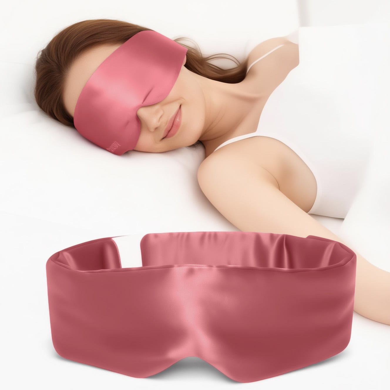 FACEMOON Silk Sleep Mask, Padded Cocoon Fit, Luxury Sleep, Total Darkness