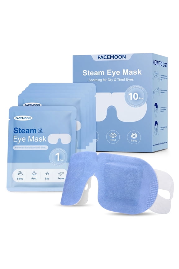 Steam Eye Mask  10 Count, Moisturize Eyes & Relieve Fatigue | Relaxing for Body & Mind  Ideal for Office Workers & Business Travelers