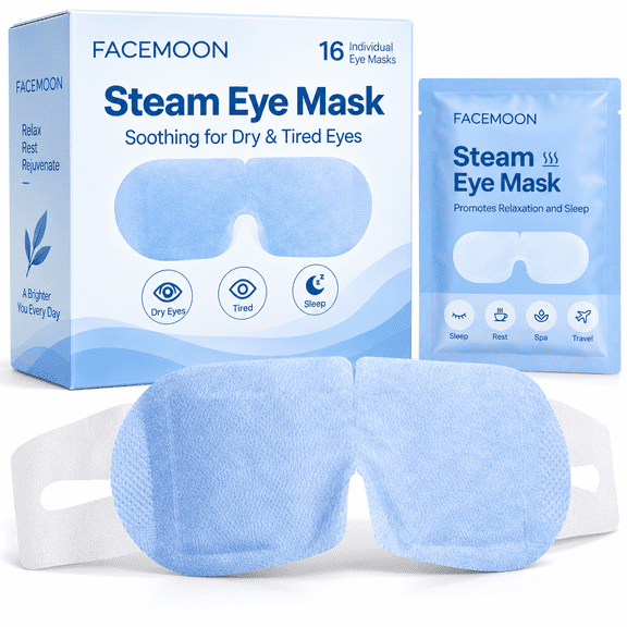 Steam Eye Mask for Dry Eyes, Self Heating Warm Compress Eye Mask, Disposable Heated Eye Mask for Digital Eye Strain, No Microwave, Unscented Travel Spa Eye Mask
