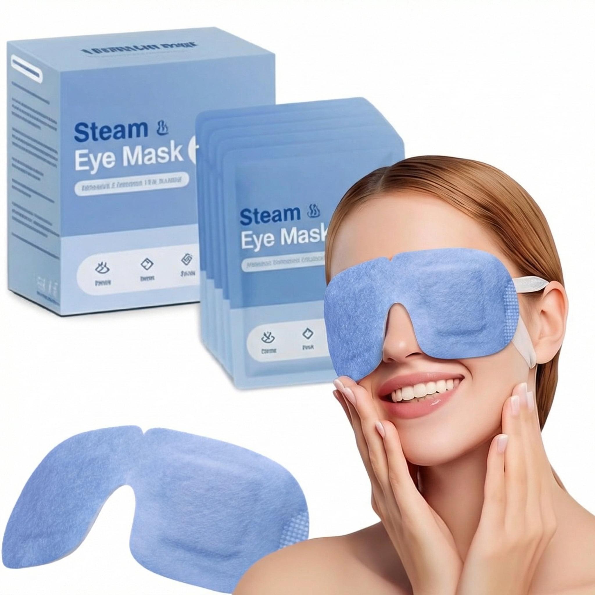 FACEMOON Steam Hot Compress Eye Mask Disposable Spa Self Heating ...