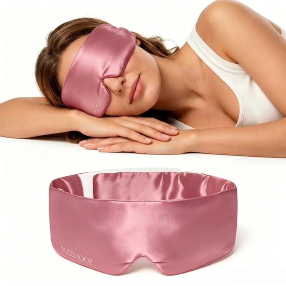 FACEMOON Ultra Slim 22 Momme 100% Mulberry Silk Eye Mask, Adjustable