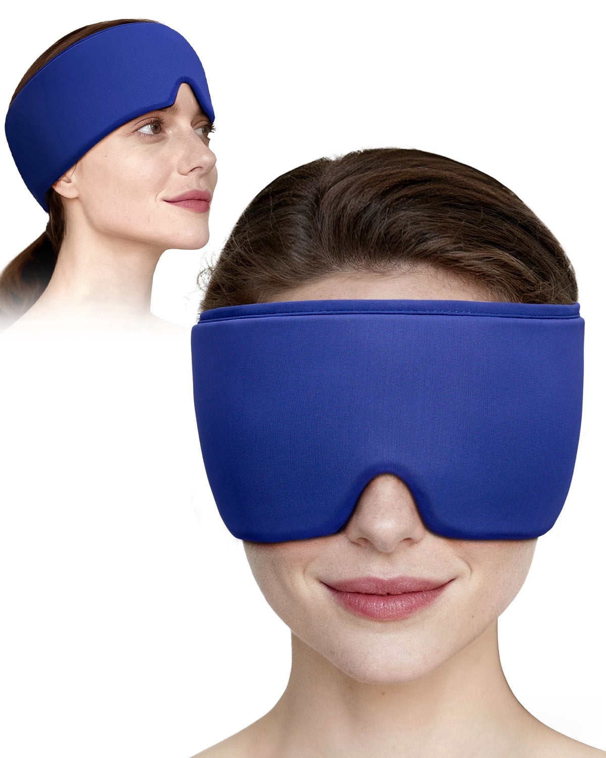 Reusable Cooling Eye Mask for Tired Eyes, Cold Compress Gel Eye Pack for Puffy Eyes, Eye Strain, Migraine, Headache Relief, Sinus Pressure, Travel, Office and Screen Time