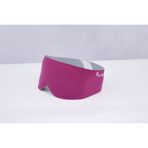 FACEMOON Weighted Sleep Mask 100% Blackout 3D Contoured for Men and Women Luxurious Sleep Experience Soft Memory Foam Zero Pressure Commute Purple