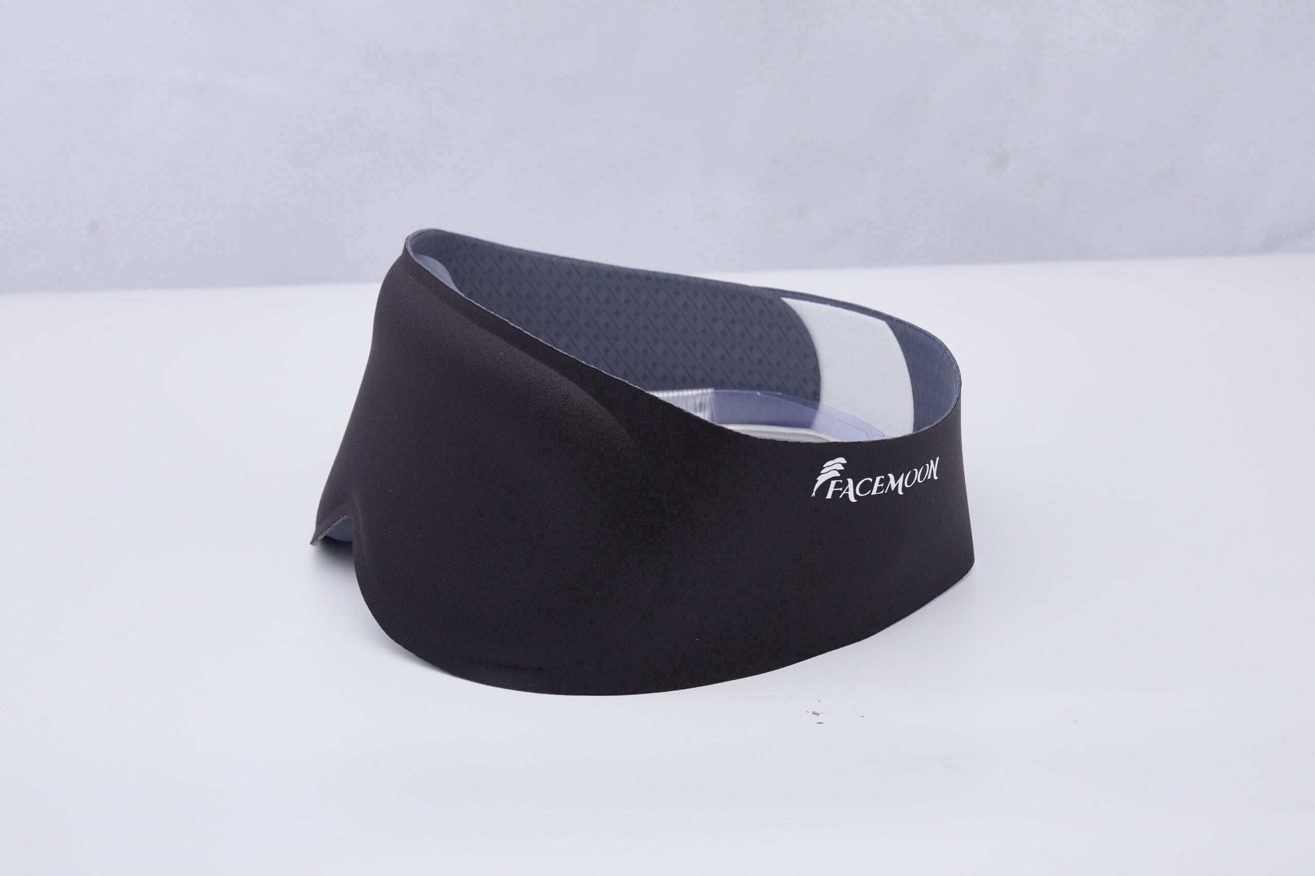 FACEMOON Weighted Sleep Mask 100% Blackout 3D Contoured for Men and Women Restful Sleep Experience Soft Memory Foam Zero Pressure Commute Black