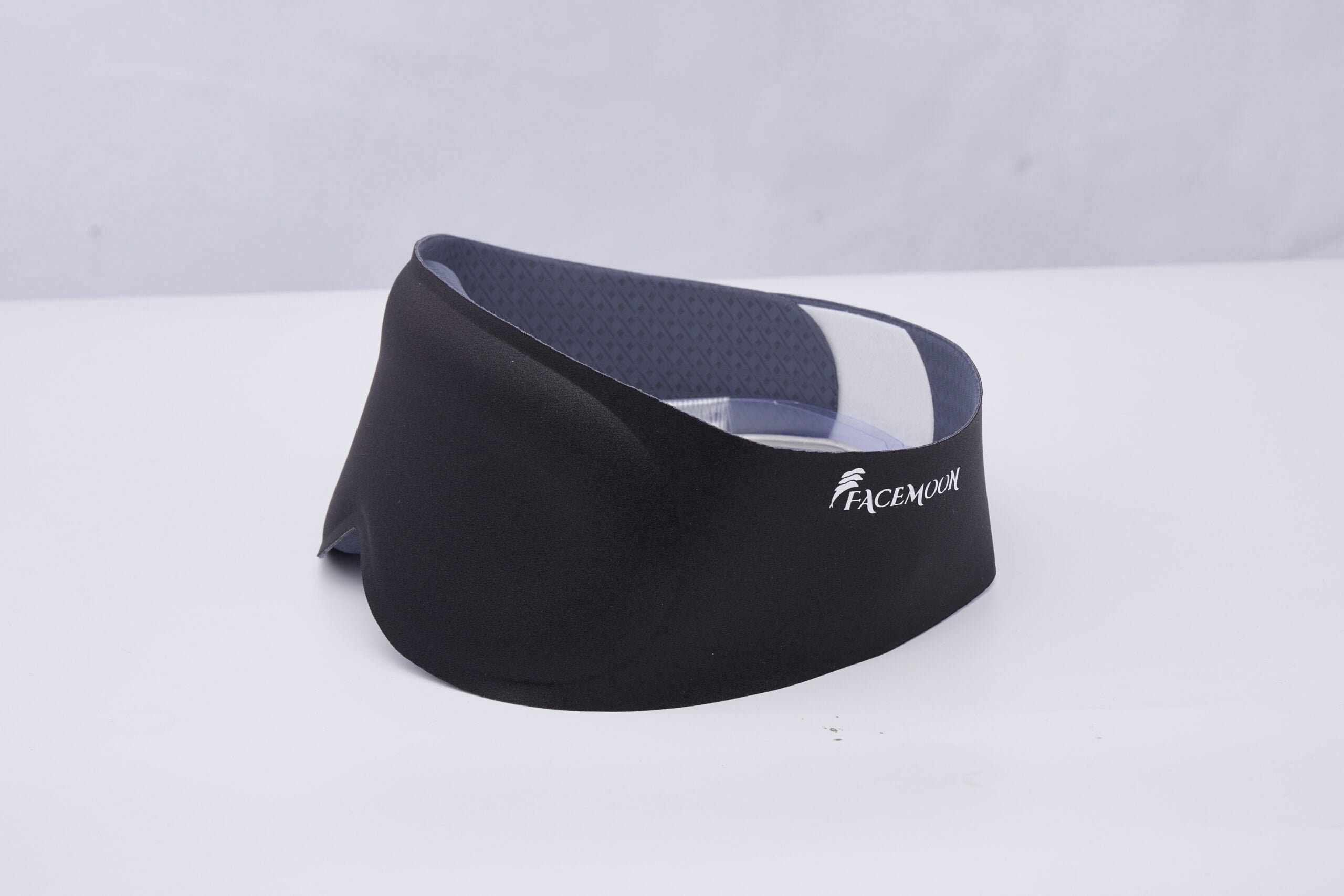 FACEMOON Weighted Sleep Mask 100% Blackout 3D Contoured for Men and Women Tranquil Sleep Experience Soft Memory Foam Zero Pressure Night Shift Black