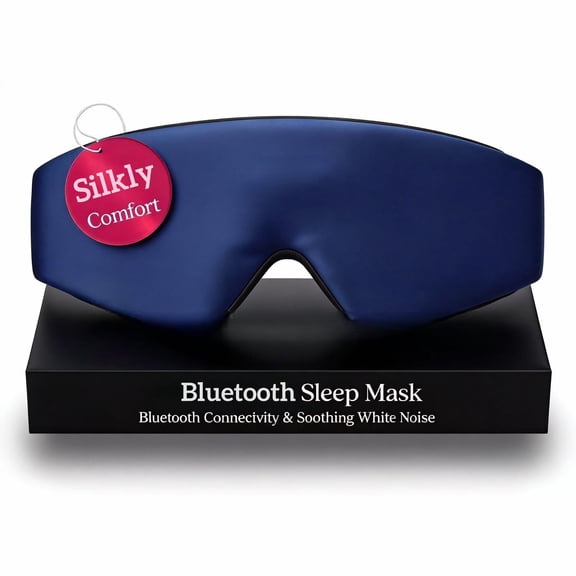 FACEMOON Wireless Bluetooth 5.2 Sleep Mask Headphones 3D Eye Mask Light Blocking Timer 14 Hours Battery