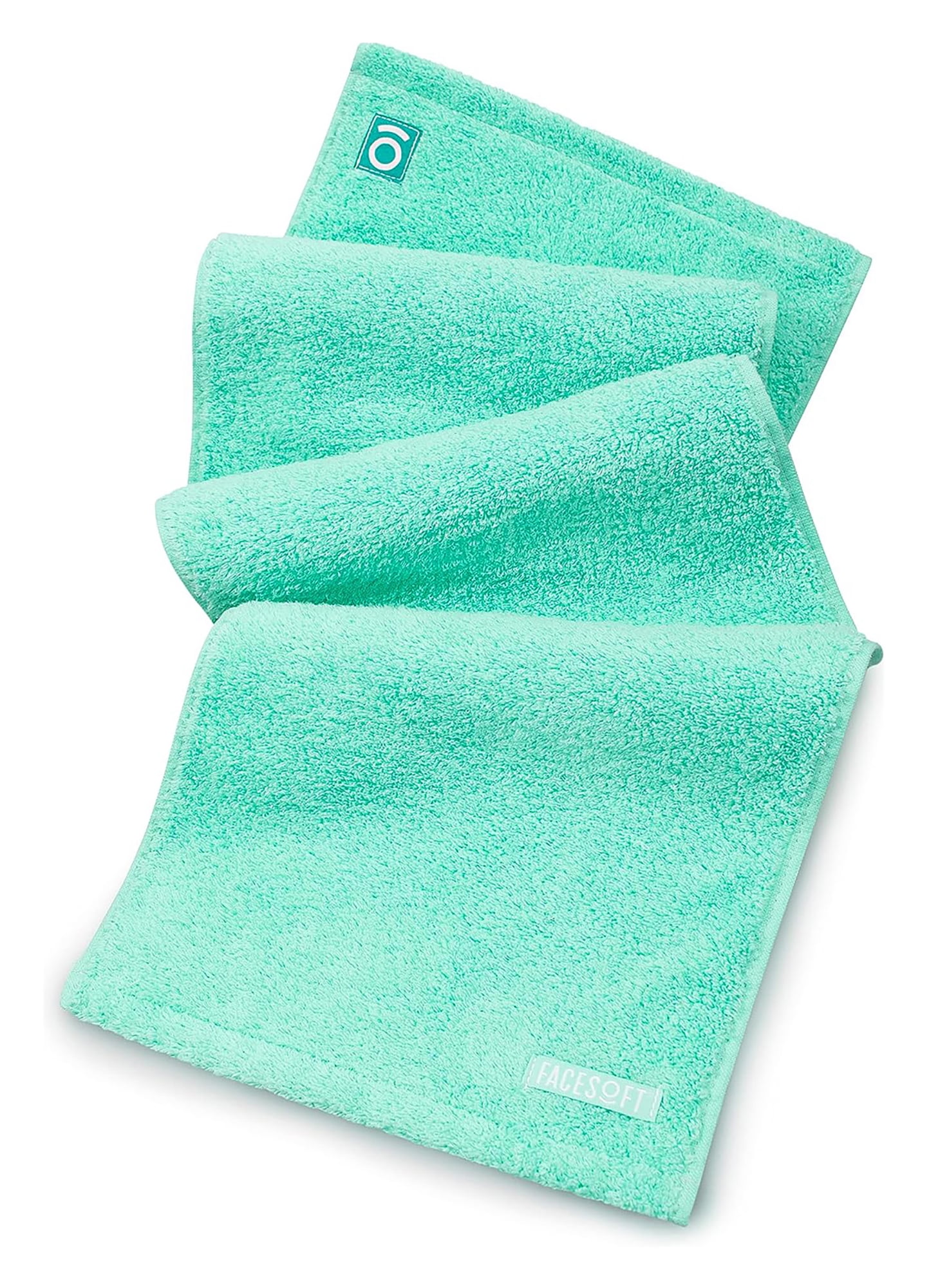 FACESOFT Eco Sweat Active Towel, No Microfiber Face Towel, Aqua, 1 Pc