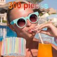 thumbnail image 1 of FACESOW 300 Pieces Disposable Plastic Straws, Colorful Drinking Straws Bendable, Straws Flexible, Bendy Straw, Long Straw, Party Plastic Straw Disposable for Drink Cola Water More (300PCS,Multicolor), 1 of 6