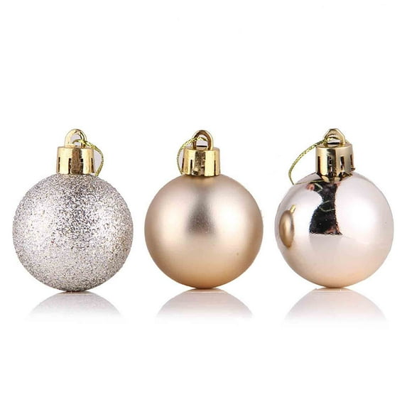 FACESOW Under 5$ Christmas Balls Ornaments for Christmas Tree, Christmas Balls Christmas Tree Decorations Christmas Pendants Colored Centimeters Christmas Balls Bright Plastic Christmas Supplies