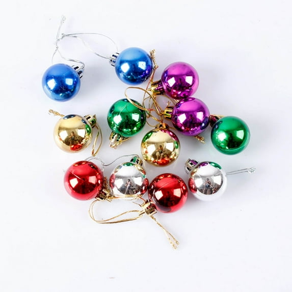 FACESOW Under 5$ Christmas Balls Ornaments for Xmas Christmas Tree, 6Pcs Christmas Balls Baubles Party Xmas Tree Decorations Hanging Ornament Decor, Shatterproof Christmas Ornaments
