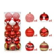thumbnail image 1 of FACESOW Christmas Balls Ornaments for Xmas Christmas Tree, 24PCS Christmas Ball Ornament Pendant Party Supplies Tree Hanging Plastic Ball For Christmas Tree Decoration 6cm/2.36in, Christmas Ball, 1 of 2