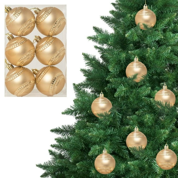 FACESOW Christmas Balls Ornaments for Xmas Christmas Tree, Christmas Ball Christmas Tree Decoration Pendant Ball Christmas Ball 6cm Box Christmas Ball, Christmas Ornaments Set