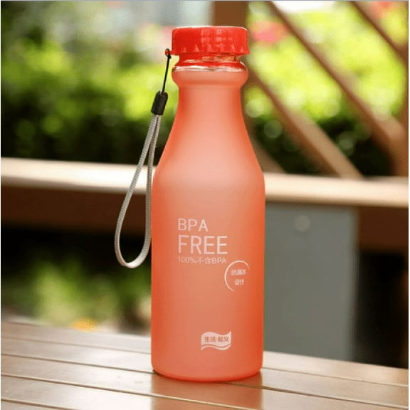 FACESOW Leak Resistant Water Bottle Red Leak Proof Gym Bottle Water Bottle Made 550ML Sports Travel Water Bottle Portable Leak-proof RD for All Day Hydration -