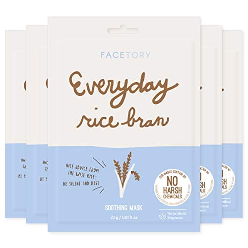 FACETORY Everyday Rice Bran Soothing Sheet Mask With No Harsh Chemicals