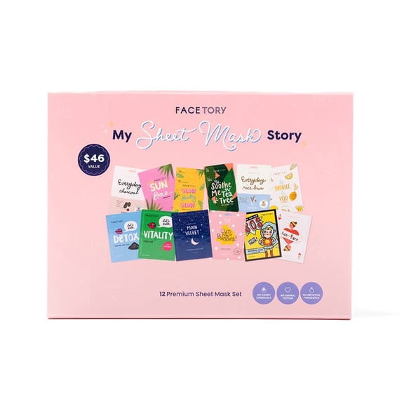 FACETORY My Sheet Mask Story Gift Set (12 Set) - Korean