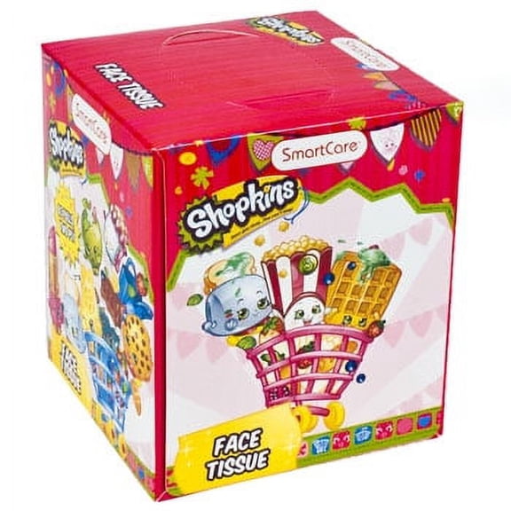 FACIAL TISSUE 85CT SHOPKINS 2PLY WHITE BOXED