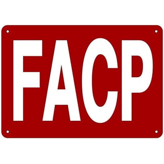 "FACP" Sign-Fire Alarm Control Panel Sign 12"x 8" Metal Signs For Outdoor & Indoor
