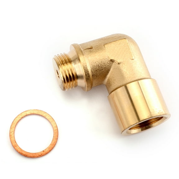 FACTORY 43 M18X1.5 02 Bung Extension Car Sensor Extender Spacer 90 Degree, Brass