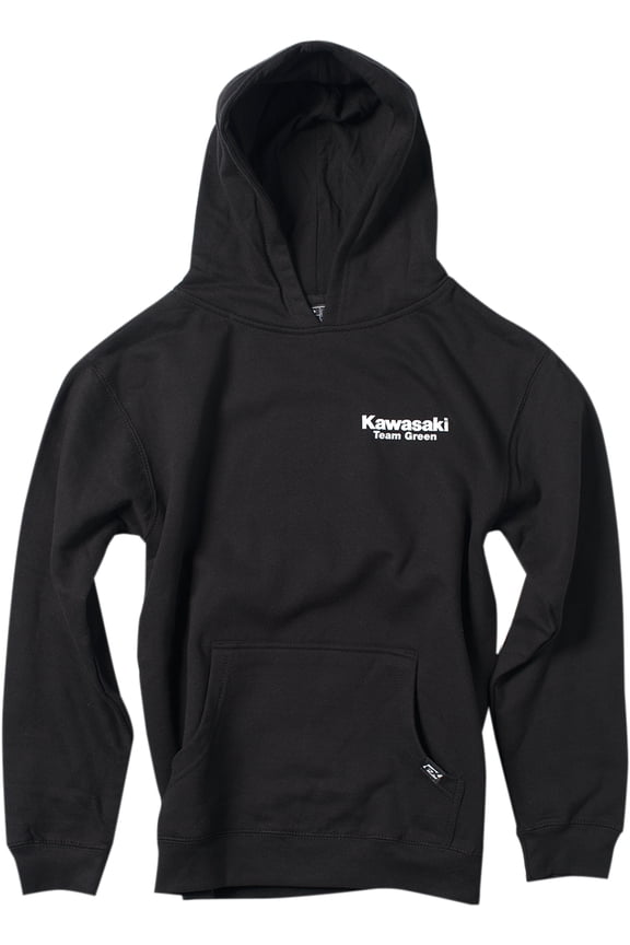 -APPAREL Youth Kawasaki Team Green Hoody Black Sm 19-83130