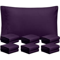 ! FACTORY SALE ! HOTEL COLLECTION PACK OF 12 KING SIZE PILLOW CASES SOLID PURPLE - 100% MICROFIBER, COOLING, SOFT, ENVELOP CLOSURE PILLOW CASES