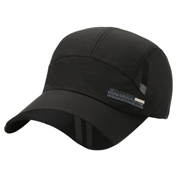FADAACAI Ball Caps Women Caps for Women Mens Hat Baseball Hats for Men Summer Baseball Cap Quick Drying Mesh Back Sun Visor Sports Cap Riding Running Fishing Outdoor Black