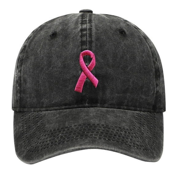 FADAACAI Trucker Hat Cute Baseball Caps for Women Women Hats Breast Cancer Hats For Women Embroidered Adjustable Breast Cancer Awareness Hat Breast Cancer For Woman Black
