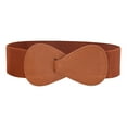 thumbnail image 1 of FADAACAI Belt for Dresses Woman Waist Belt for Women Fashion Big Belts for Women Fashion Women's Belt New Women's Elastic Belt With Down Coat Wrap Waistband Wide Belt Brown, 1 of 3