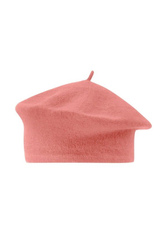 Beret Hats for Women Ladies Solid Color Imitation Wool Beret Bud Hat Painter Hat Women Beret Newsboy Hat French Wool Cap Pink One Size Clearance！