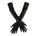 thumbnail image 1 of FADAACAI Bridal Gloves for Wedding Fingerless Gloves Neon Fishnets Fishnet Gloves Opera Dance Finger 1920s Bridal Long Length Gloves Satin Women's Gloves Gloves Black, 1 of 9