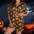 thumbnail image 1 of FADAACAI Button Up Pajamas for Women Cute Pj Sets Woman Halloween Pj Sets for Woman Halloween Pajama Set Womens Pjs Sets Fall Pajamas for WomenPajama Sets for Women 2 Piece Orange M, 1 of 6