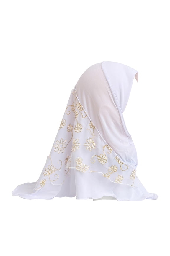 Cheers US Girls/Children Hijab Scarf Headscarf Wrap Muslim Amira Hair Wrap Beanie Undercap Scarf Turban Head Wraps for Women White Clearance!