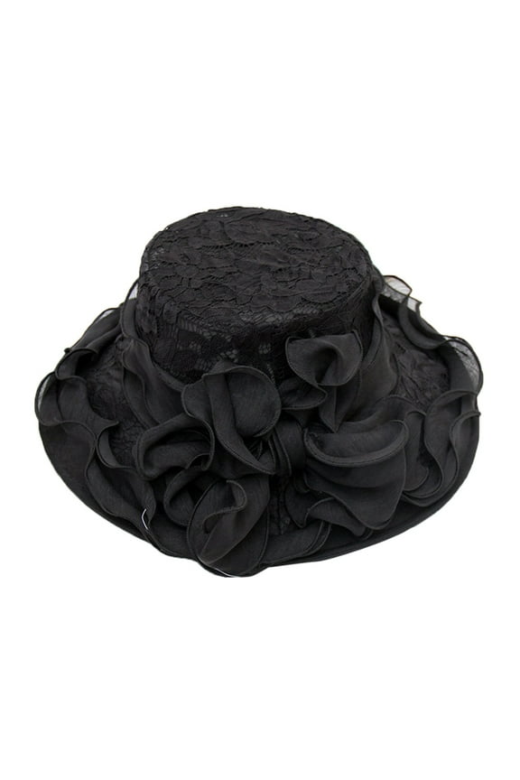 Church Hats for Women Fancy Ladies Wedding Wide Womens Cap Fascinator Tea Brim Hat Caps Cloche Hats for Women Fall Hats for Women 2024 Black One Size Clearance!