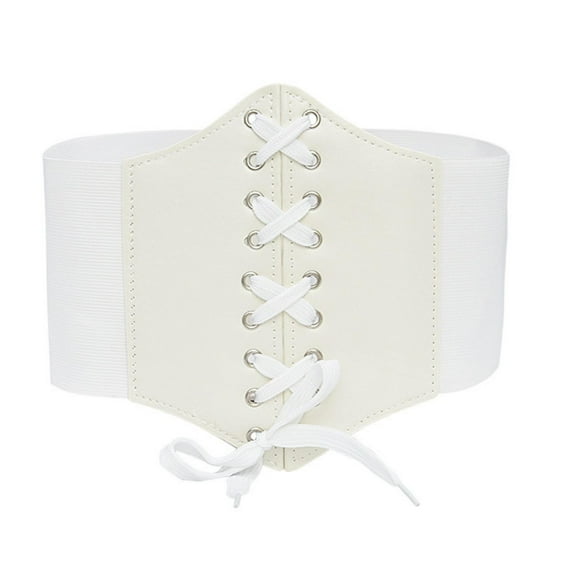 FADAACAI Corset Belt for Women,Corset Tops For Women Vintage Court Bustier Adjustable Corset Waist Belt Boned Overbust Corsets,Black Waist Corset,Corset Waist Belt White M Clearance！