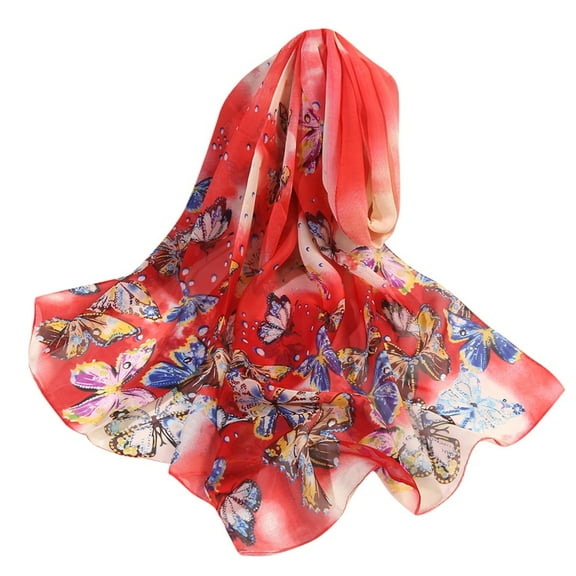 FADAACAI Cotton Hijab Summer Scarf for Women Lightweight Bufandas Para Mujer Simulation Shawl Flower 160*50cm Women Print Soft Scarves Wrap Long Silk Scarf Scarf Red