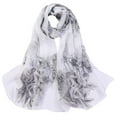 thumbnail image 1 of FADAACAI Cotton Hijab Summer Shawl Summer Scarf Womens Scarves Fashion Lightweight Scarfs For Women Lightweight Print Pattern Scarf Shawl Fashion Scarves Shawls And For Spring White, 1 of 3