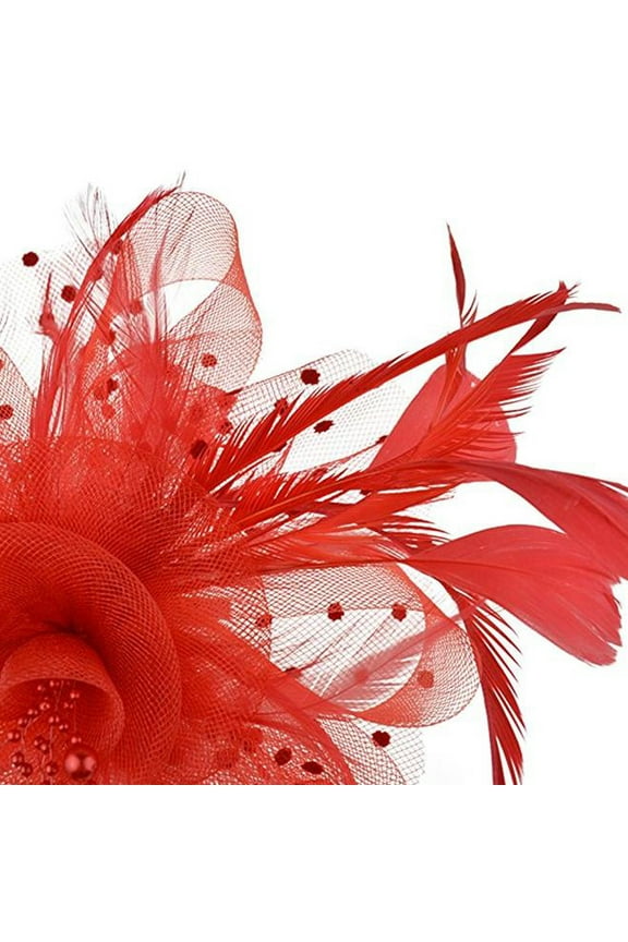 Fascinators Hat Flower Headband Ribbons Feathers Headwear Women Mesh Tea Hat Party Bridal Women's Fascinators Fascinator for Women Clearance!