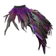 thumbnail image 1 of FADAACAI Feather Shawl with Collar Adult Neck Holiday Decoration WoMen's Shawl Wrap Warm Poncho Sweater Cape for Fall Winter Purple Clearance！, 1 of 5