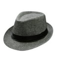 thumbnail image 1 of FADAACAI Fedoras For Men Men And Women Jazz Hat Soild British Sun Hat Travel Sun Hat Mens Dress Hats Bowler Hats Gray One Size Clearance！, 1 of 4