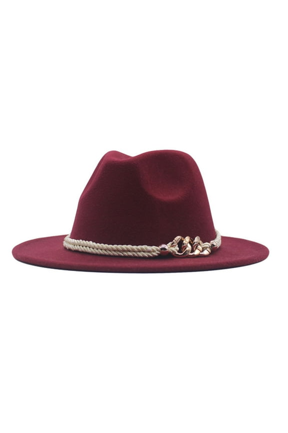 Felt Hats for Women Hat Fedora Classic Wide Belt Floppy Wool Womens Hat Panama Buckle Caps Womens Fedora Hat Fall Fall Hats for Women 2024 Red One Size Clearance!