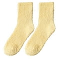 thumbnail image 1 of FADAACAI Fuzzy Slipper Socks Sock Slippers for Women Sleep Socks Fuzzy Socks For Women Soft Winter Cozy Slipper Socks Cute Plush Warm Sleep Socks For Christmas 2 Pairs Yellow, 1 of 4