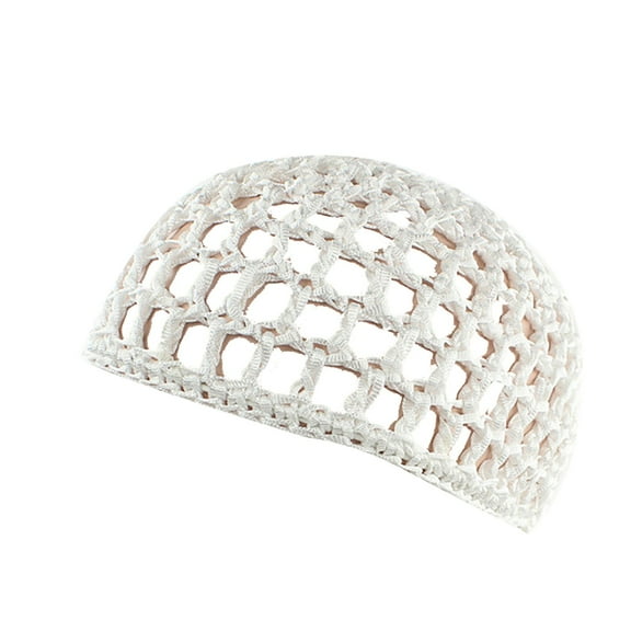 FADAACAI Hair Scarf for Women Head Scarf for Black Women Chemo Turbans for Women Chemo Caps for Women Women's Handmade Hairnet Wig Cap Top Net Cap Solid Color Hair Cap Sleeping Cap White
