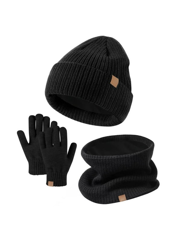 Hat and Gloves for Girls 3 Kids Winter Hat Glove Sets Cap Touchscreen Mitten Neck Warmer for Boys Girls 5 14 YearsHats and Gloves for Kids Kids Hats and Gloves Sets Clearance!