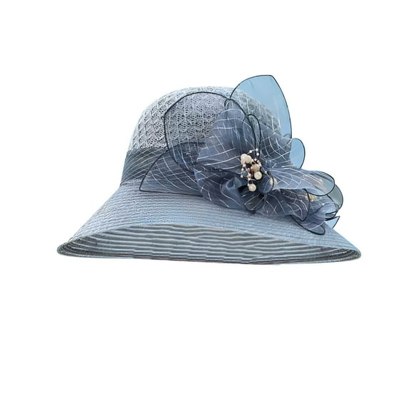 FADAACAI Kentucky Derby Hats for Women 2025 Summer Hats for Women Fashionable Women's Fascinators Church Hat Women‘s Female And Small Holiday Spring Summer Foldable Hat Gray