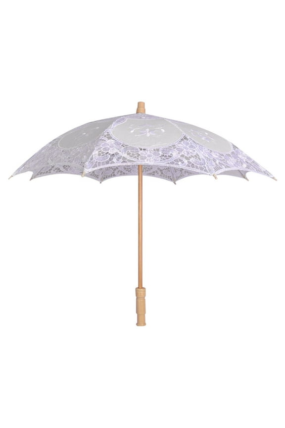 Lace Umbrella Wedding Umbrellas for Guests Lace Parasol Umbrella for Sun Embroidered Parasol Party Show Photo Dancing Umbrella Wedding Sun Bridal Lace Umbrella White