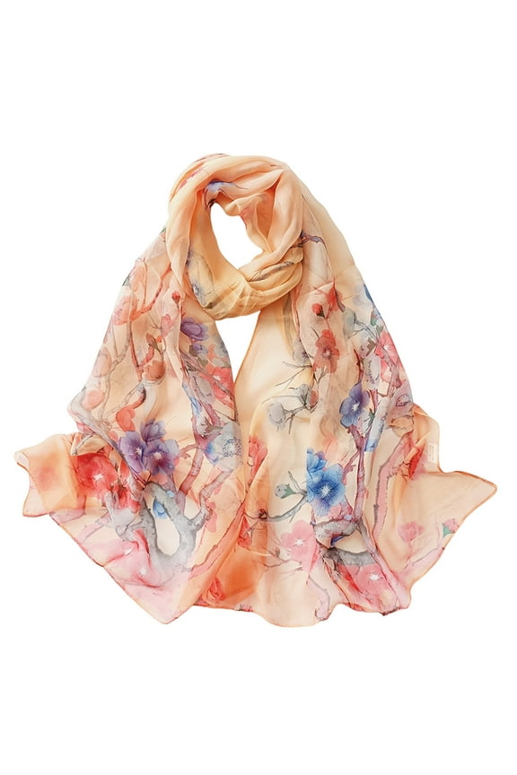 Ladies Scarves Scarfs for Women Lightweight Print Floral Pattern Scarf Shawl Fashion Scarves Shawls and for Spring Women's Fashion Scarves Scarves for Women Lightweight Clearance!