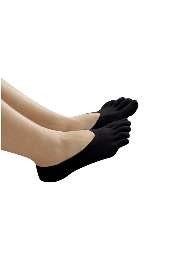 Liner Ankle Toes Mesh Five Women -friction Socks Breathable Socks Black One Size Clearance!